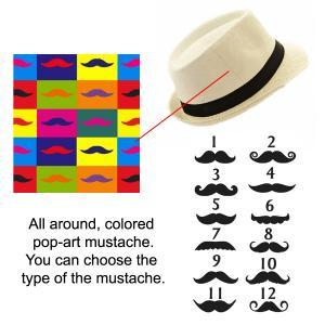 Custom - Hand Painted Hat With Pop Art Mustache
