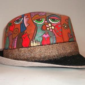 Custom Made - Hand Painted Pop Art Hat