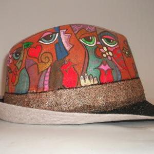 Custom Made - Hand Painted Pop Art Hat