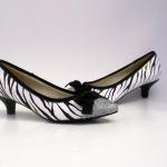 Hand Painted Flats Shoes Glittering Zebra