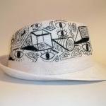 Hand Painted Hat - Abstract Look