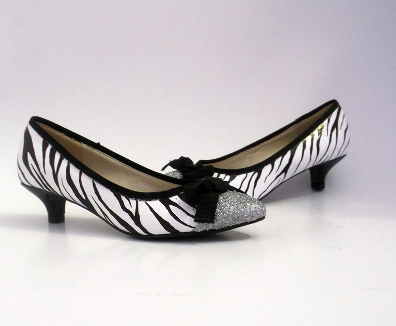 Hand Painted Flats Shoes Glittering Zebra