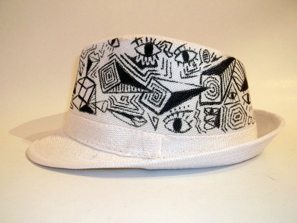 Hand Painted Hat - Abstract Look